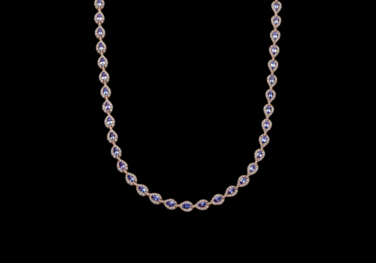 Diamond Tanzanite Collier