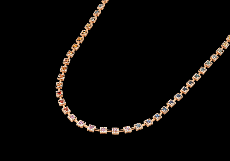Multicolor Diamond Necklace